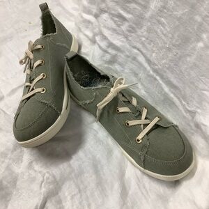 BOBS from Skechers Green Canvas Sneakers Low-Top